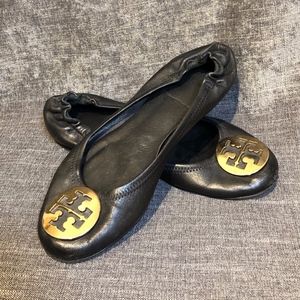 Black Tory Burch Flats Sz 7.5
